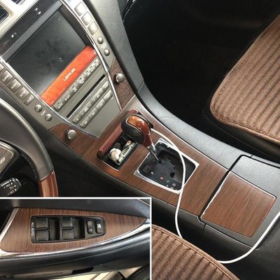 適用於06-12款淩誌Lexus ES240 350內飾裝飾貼膜檔位扶手改裝貼紙碳纖維膜