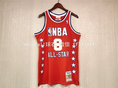 柯比·布萊恩(Kobe Bryant)NBA2003年復古全明星賽球衣  電繡 8號 紅色