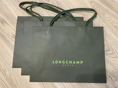 Longchamp 專櫃原廠新款紙袋 中尺寸約 35*27cm