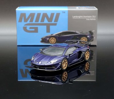 【MASH】現貨特價 Mini GT 1/64 Lamborghini Aventador SVJ 深藍 #343