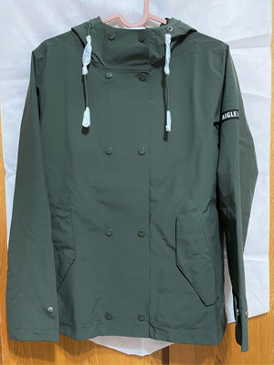 AIGLE GORE-TEX 防水透氣雙排扣外套 全新軍綠色