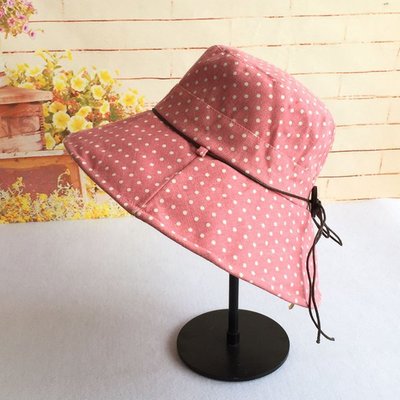 日本防曬遮陽帽 水玉點點 蝴蝶結日本遮陽帽 精緻日本防曬帽 可折疊 好收納