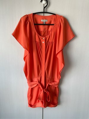 [🇬🇧英國品牌專櫃正品] TED BAKER亮橘色連身短褲裝（0號/XS)