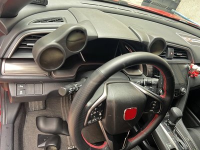 適用本田Civic FK8 Type R 改裝件 中控儀表臺加裝 碼表蓋 儀表座--請詢價