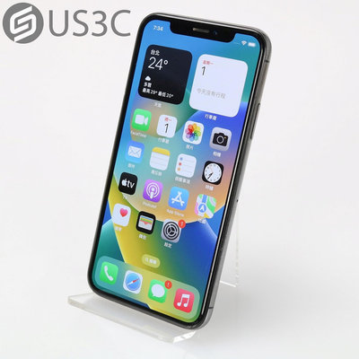【US3C-桃園春日店】【一元起標】公司貨 蘋果 Apple iPhone X 256G 黑 5.8吋 A11晶片 Face ID IP67防水防塵 二手手機