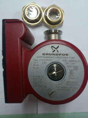【優質五金】葛蘭富UPS15-55SUC 超靜音無聲熱水循環泵浦~熱泵用馬達~白鐵泵浦