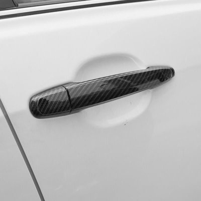 豐田 適用於 TOYOTA WISH 2003-2009 碳纖維花紋車門把手蓋飾條,WISH 外飾配件