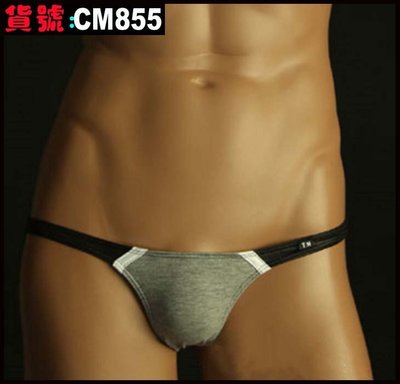 【CoolMan】男士新款內褲全棉拼色丁字褲 男士內褲 男丁字褲 貨號：CM855