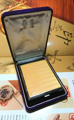 西風(((1925年古董琺瑯純銀煙盒 超重163g )))