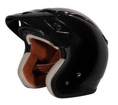 ZEUS 瑞獅 ZS 381C 3/4罩/復古帽/半罩安全帽-內墨鏡-黑