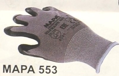 【歐樂克修繕家】法國 MAPA 553 超薄型工作手套 沾膠手套 止滑手套 耐磨手套