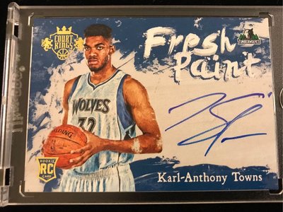 2019-20 COURT KING 灰狼 KARL-ANTHONY TOWNS 新人年 RC 卡面簽 auto