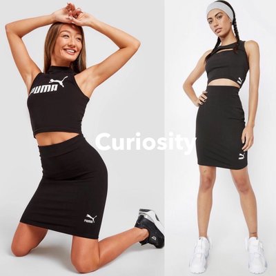 【Curiosity】PUMA 流行系列 基本款膝上短裙 黑色 歐規XS號 $1480↘$599