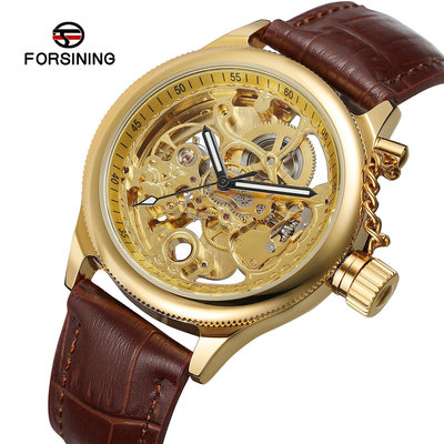 現貨男士手錶腕錶新品熱賣forsining 防水機械手錶 男款時尚朋克風全自動機械手錶