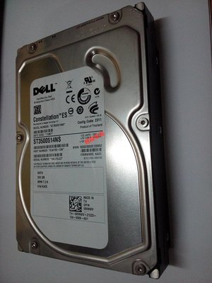Dell/戴爾 500GB SATA 3.5寸 7.2K 企業級硬碟ST3500514NS 08VNWV