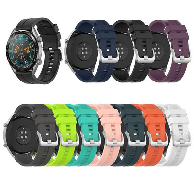 全館免運 於華為Watch GT 46mm智能手錶錶帶  三星Galaxy 46mm 官方款矽膠錶帶 華為手錶配件 22
