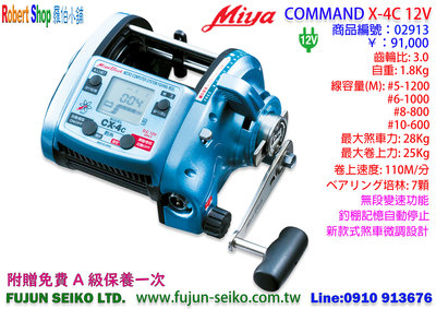 【羅伯小舖】電動捲線器 Miya CX-4C 12V,附贈免費A級保養乙次