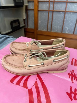 「 二手鞋 」 Timberland 女版帆船鞋 US6.5W（粉色）88