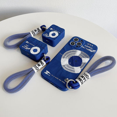 ins克萊因藍CD適用蘋果AirPods Pro保護套airpods2/3代耳機軟殼潮 耳機保護殼 保護套 耳機套