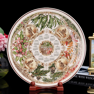 【吉事達】英國製Wedgwood  2002  年絕版日曆年曆收藏系列陶瓷盤
