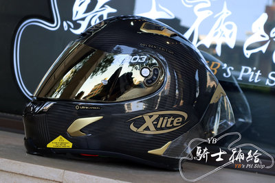 ⚠YB騎士補給⚠ X-Lite X-803 RS Ultra Carbon Golden Edition 金 全罩 鴨尾