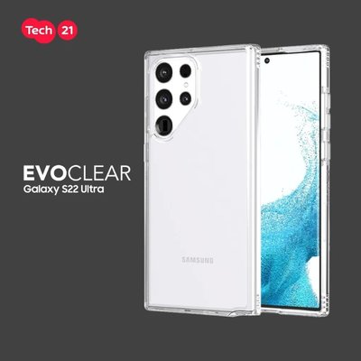 【免運費】Tech21 EvoClear 抗菌透明防摔保護殼 / 透明 SAMSUNG S22 Ultra