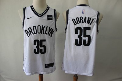 凱文·杜蘭特(Kevin Durant) NBA布魯克林籃網隊 熱轉印款式 球衣 白色 35號