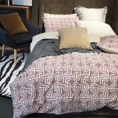 #S.S HOME 匹馬棉美式休閒幾何圖形床包組 紅色變型蟲 單人雙人床包組 床罩 枕套 muji ikea hola