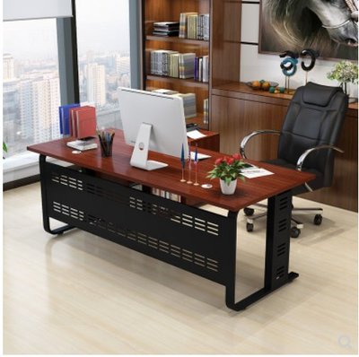 【名品家具】老板辦公桌 職員辦工家具 大班台（140-200公分）主管經理桌 輕型鋼架桌 免運