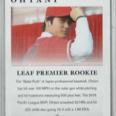 大谷翔平Shohei Ohtani Leaf Premium Rookie RC 新人卡PR-01 非Topps