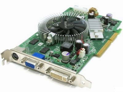 麗臺 A7300GT TDH 3D圖形加速卡、AGP介面、256MB、DDR2、128Bit、燒機測試良品