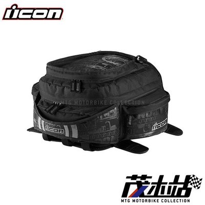 ❖茂木站 MTG❖美國 ICON URBAN TANK BAG 背包 安全帽袋 油箱包 多層設計 強力吸鐵 防水。黑