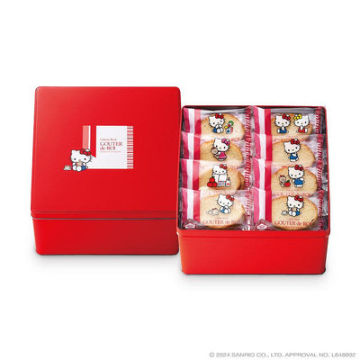 預購6月初到貨 日本代購 伴手禮 法國皇家脆片 Gouter de Roi法國麵包餅乾 三麗鷗聯名款 kitty 酷企鵝 迷你鐵盒