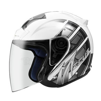 瀧澤部品 ZEUS 瑞獅 ZS-609 白銀 半罩 安全帽 彩繪 機車 摩托車 重機 通勤 通風舒適 ZS609