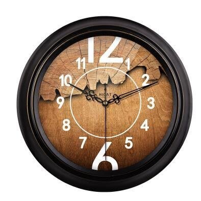 『格倫雅品』歐式複古靜音掛鐘客廳簡歐仿古掛錶-14英寸復古數字促銷 正品 現貨