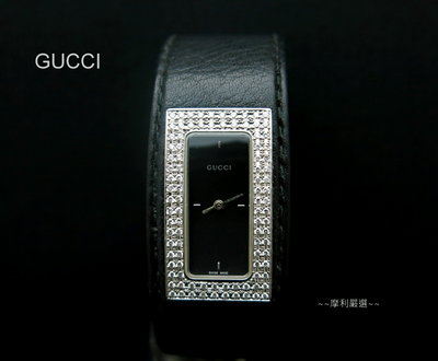 【摩利精品】GUCCI 7800s皮帶鑽錶 *真品* 低價特賣