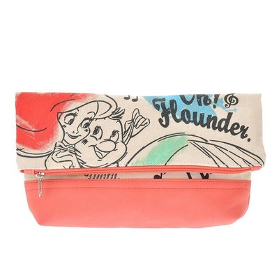 (現貨!日本Disney小美人魚 愛麗兒 DISNEY HUMOROUS STORY收納袋 化妝包 摺疊包