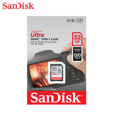 SanDisk【32GB】SD 記憶卡 Ultra SDHC Class10 UHS-I (SD-SDUN4-32G)