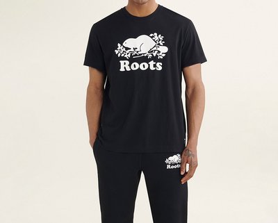 [RS代購 Roots全新正品優惠] Roots男裝-絕對經典系列 海狸LOGO有機棉短袖T恤 滿額贈購物袋
