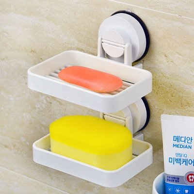 【熱賣精選】 韓國dehub衛生間強力吸盤式肥皂盒浴室免打孔香皂盒壁掛式置物架