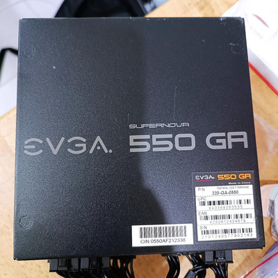 EVGA電源550W全模組原廠10年保剩8年（無電源線）出清/型號550GA