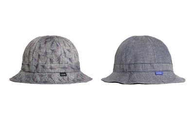 { POISON } LESS FLORAL REVERSIBLE MILITARY HAT 獨創織花淺丹寧 雙面漁夫帽