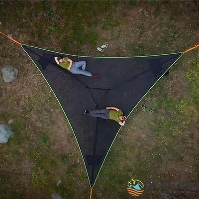 【現貨】三角形吊床大人兒童防側翻戶外野營露營燒烤團建空中懸掛帳篷網狀-維尼創意家居