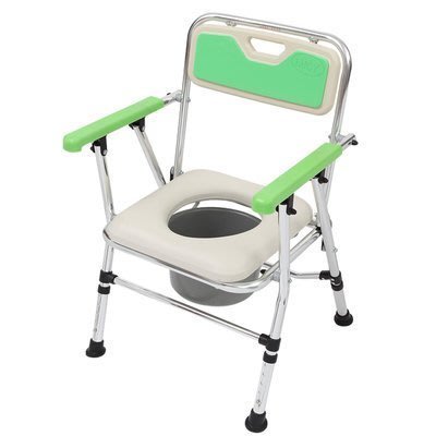 【免運】淡綠色 浴室防滑 鋁合金收折合式便器椅 浴室椅 洗澡椅 洗便椅 便盆椅 FC-201-G