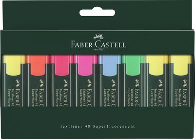 德國Faber-Castell直液式螢光筆(6+2色)