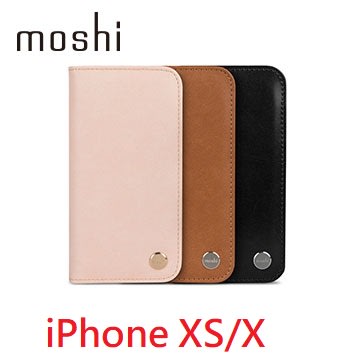 Moshi Overture for iPhone XS/X 側開卡夾型保護套 有卡糟 可站立 手機套 皮套 全包覆