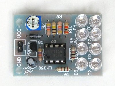 成品 LM358呼吸燈散件/電子DIY趣味製作 8個5MM LED 藍色閃爍  [211225-032]