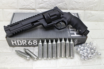 台南 武星級 UMAREX T4E HDR68 TR68  防身 左輪 鎮暴槍 CO2槍 + CO2小鋼瓶 + 鋁彈 ( 17MM