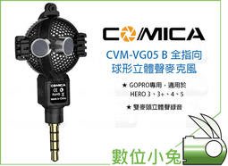 數位小兔【COMICA CVM-VG05 B 全指向球形立體聲麥克風 黑】GoPro Hero 3 4 5 指向性麥克風