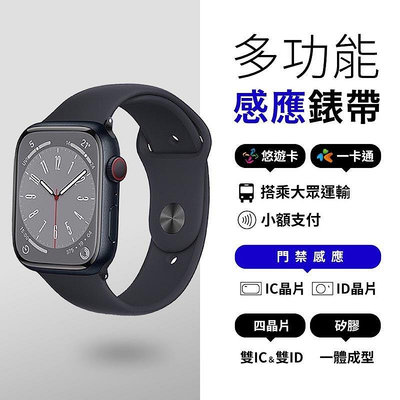 Apple Watch錶帶 悠遊卡錶帶 門禁錶帶 apple watch S9 S8 SE2 S7 錶帶 防-嚴選數碼